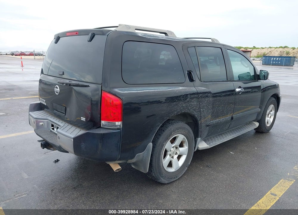 2004 NISSAN PATHFINDER ARMADA SE VIN: 5N1AA08A74N744679