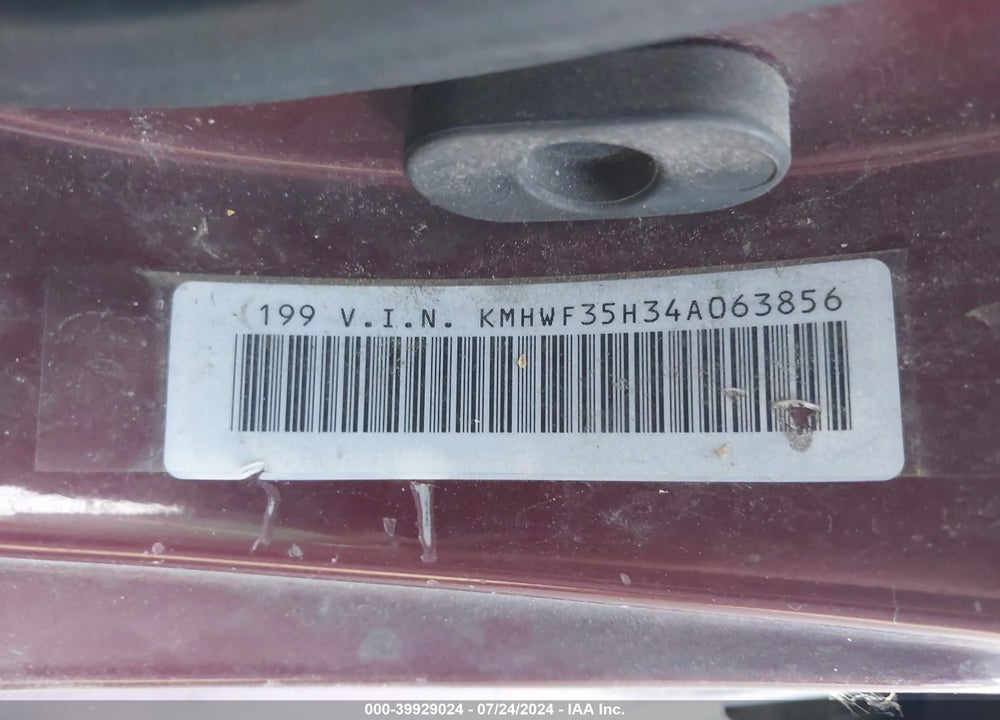 2004 HYUNDAI SONATA GLS/LX VIN: KMHWF35H34A063856
