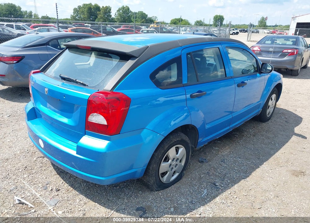 2008 DODGE CALIBER SE VIN: 1B3HB28B18D739740