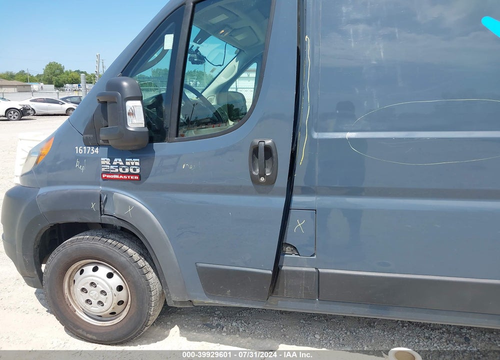 2019 RAM PROMASTER 2500 HIGH ROOF 159 WB VIN: 3C6TRVDGXKE516973