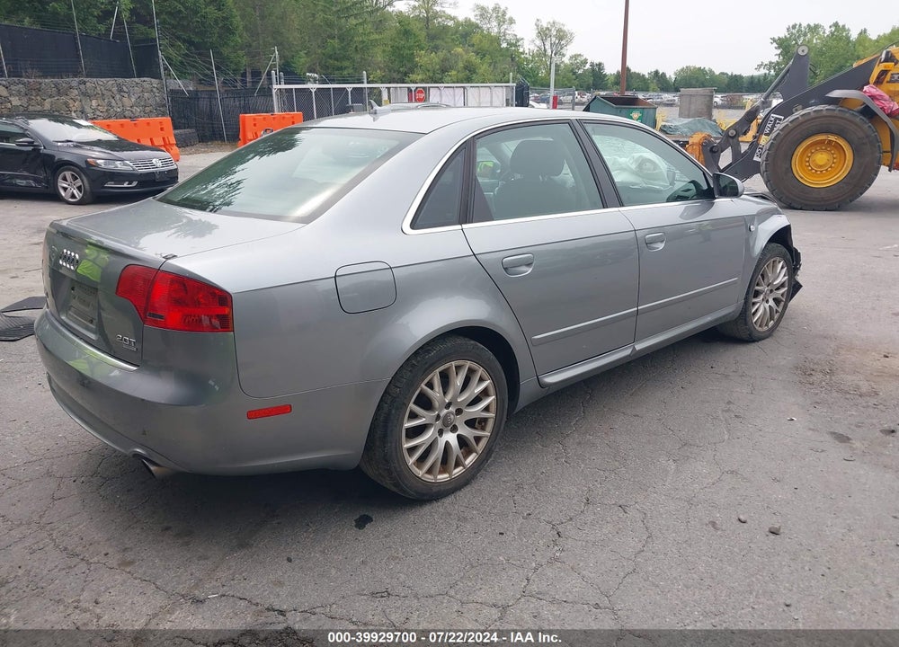 2008 AUDI A4 VIN: WAUDF78E38A157713