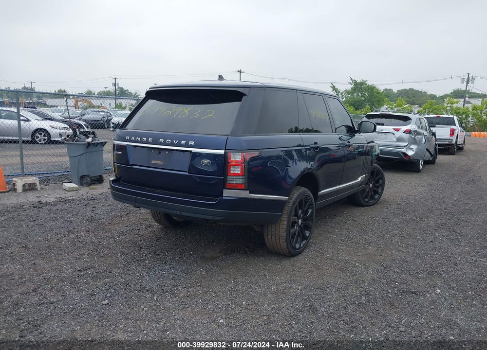 2015 LAND ROVER RANGE ROVER 5.0L V8 SUPERCHARGED VIN: SALGS2TF8FA238761