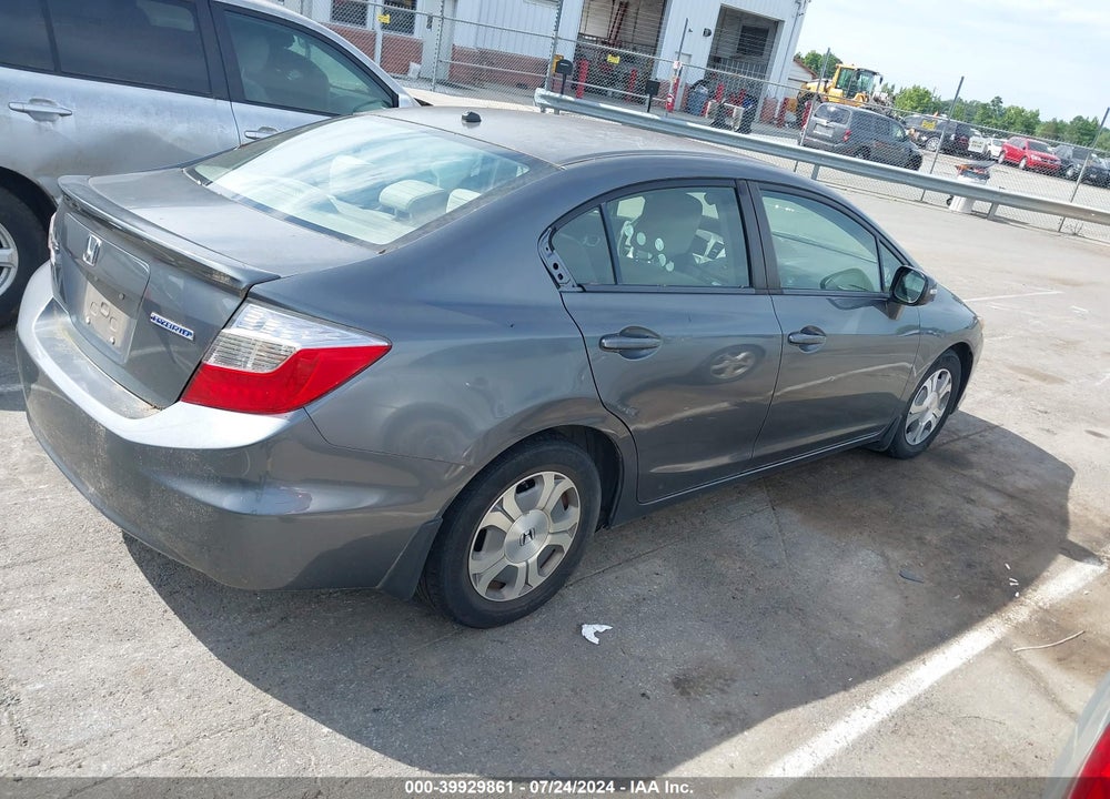2012 HONDA CIVIC HYBRID VIN: JHMFB4F27CS006194