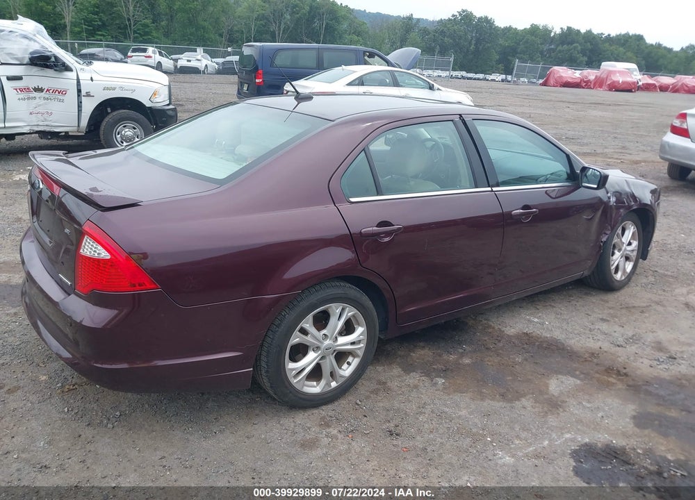 2012 FORD FUSION SE VIN: 3FAHP0HG5CR406446