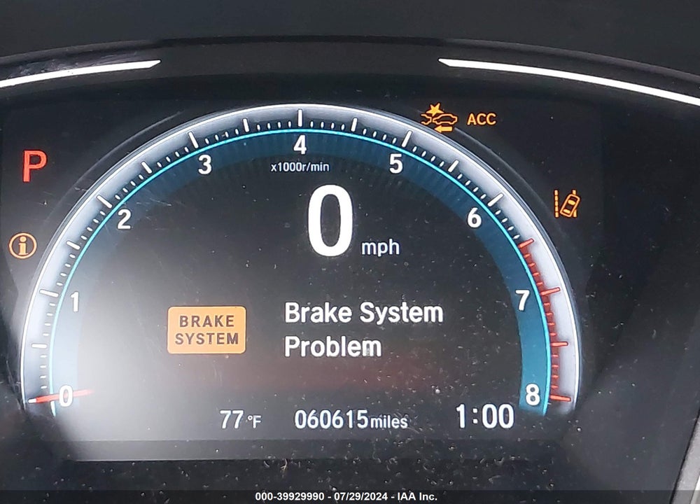 2019 HONDA CIVIC TOURING VIN: 19XFC1F90KE201646