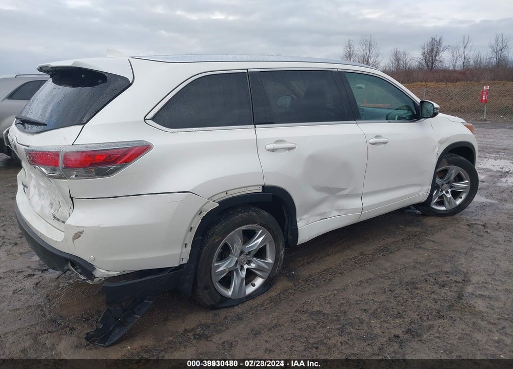 2014 TOYOTA HIGHLANDER LIMITED V6 VIN: 5TDDKRFH4ES050076