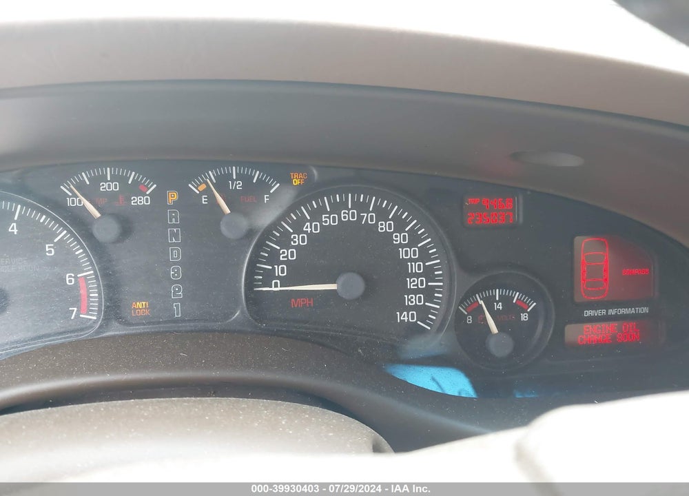 2000 PONTIAC BONNEVILLE SLE VIN: 1G2HY54KXY4266056