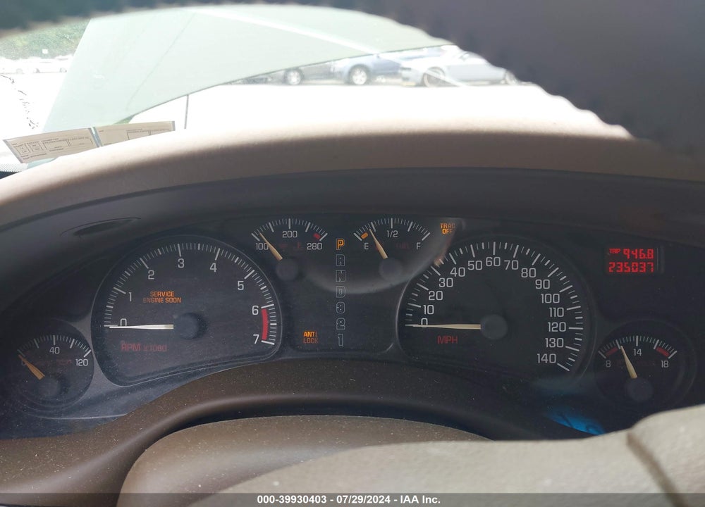 2000 PONTIAC BONNEVILLE SLE VIN: 1G2HY54KXY4266056