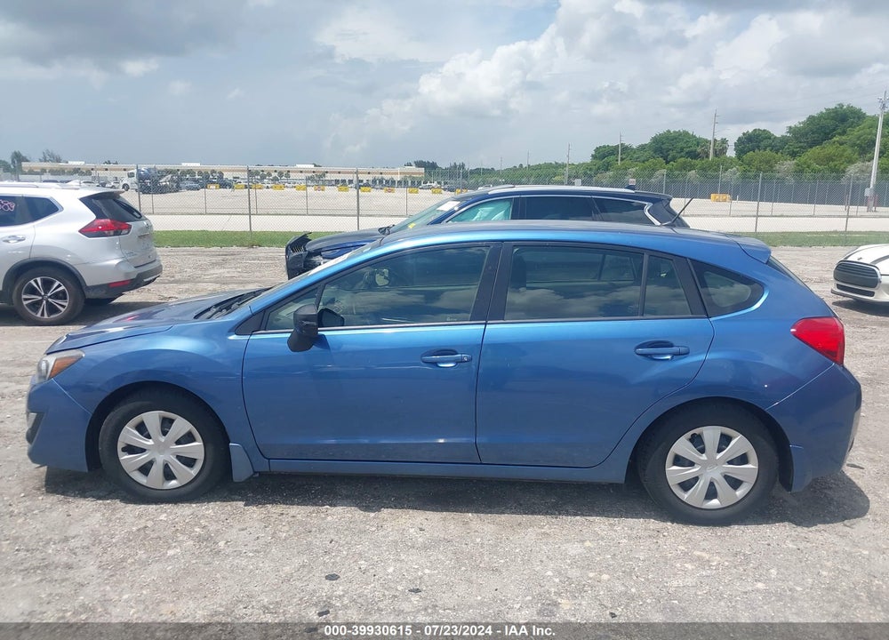 2015 SUBARU IMPREZA 2.0I VIN: JF1GPAA69FH326303