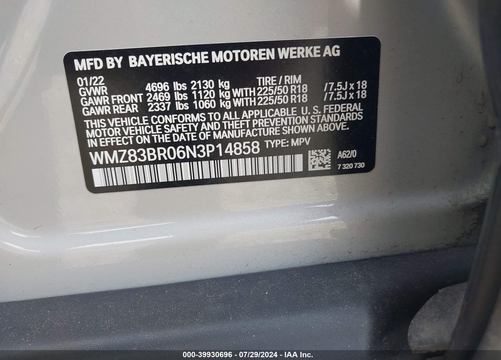 2022 MINI COUNTRYMAN COOPER S VIN: WMZ83BR06N3P14858