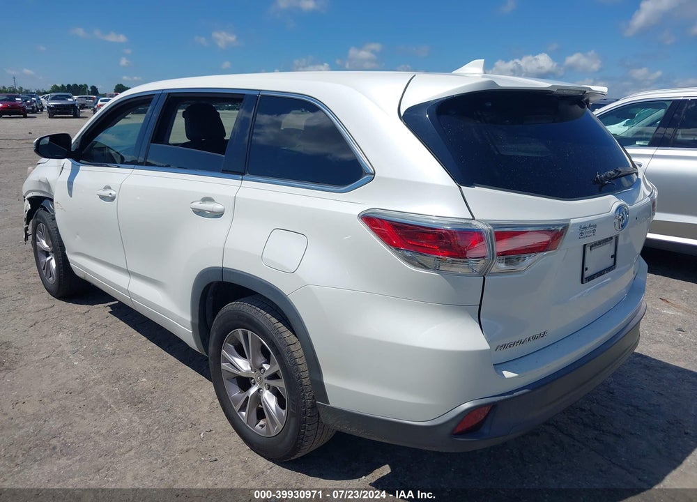 2015 TOYOTA HIGHLANDER LE PLUS V6 VIN: 5TDZKRFH9FS046127