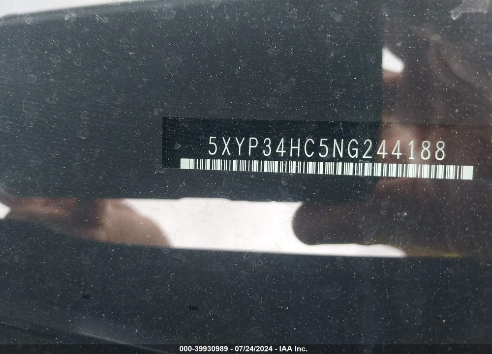 2022 KIA TELLURIDE EX VIN: 5XYP34HC5NG244188
