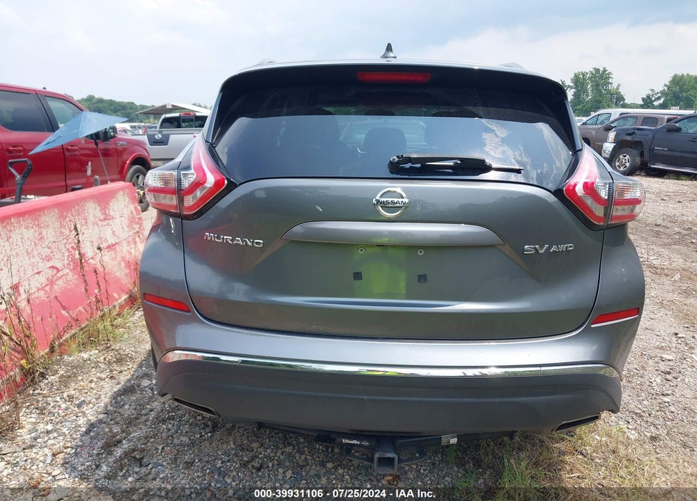 2016 NISSAN MURANO PLATINUM/S/SL/SV VIN: 5N1AZ2MH9GN150199