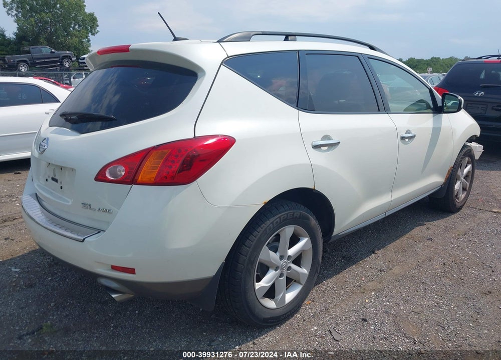 2010 NISSAN MURANO SL VIN: JN8AZ1MW0AW113397