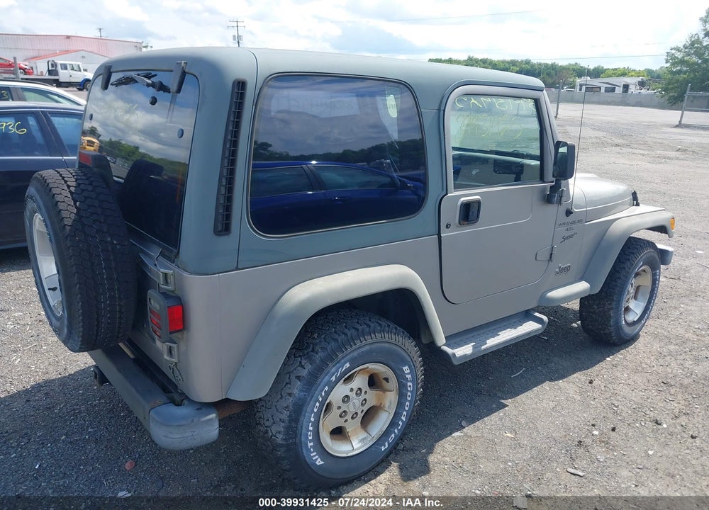 2001 JEEP WRANGLER SPORT VIN: 1J4FA49S31P318345