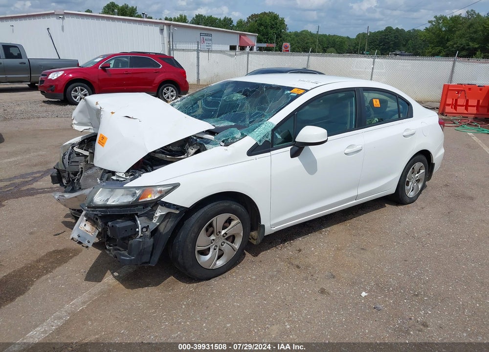2013 HONDA CIVIC LX VIN: 19XFB2F57DE082003