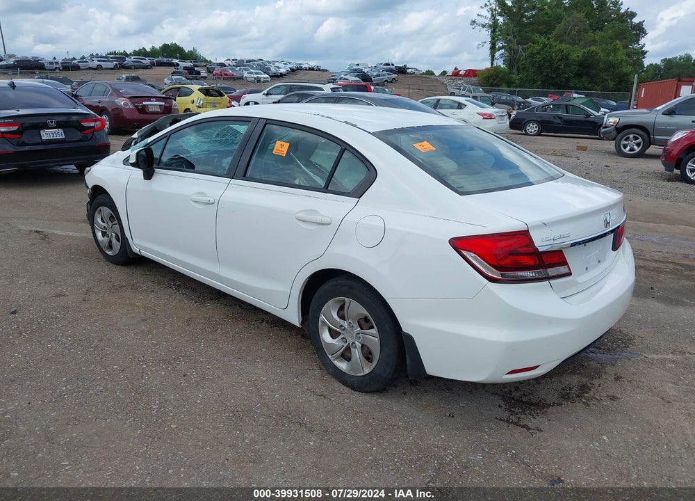 2013 HONDA CIVIC LX VIN: 19XFB2F57DE082003