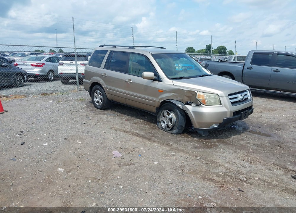 2006 HONDA PILOT EX VIN: 2HKYF18466H528006