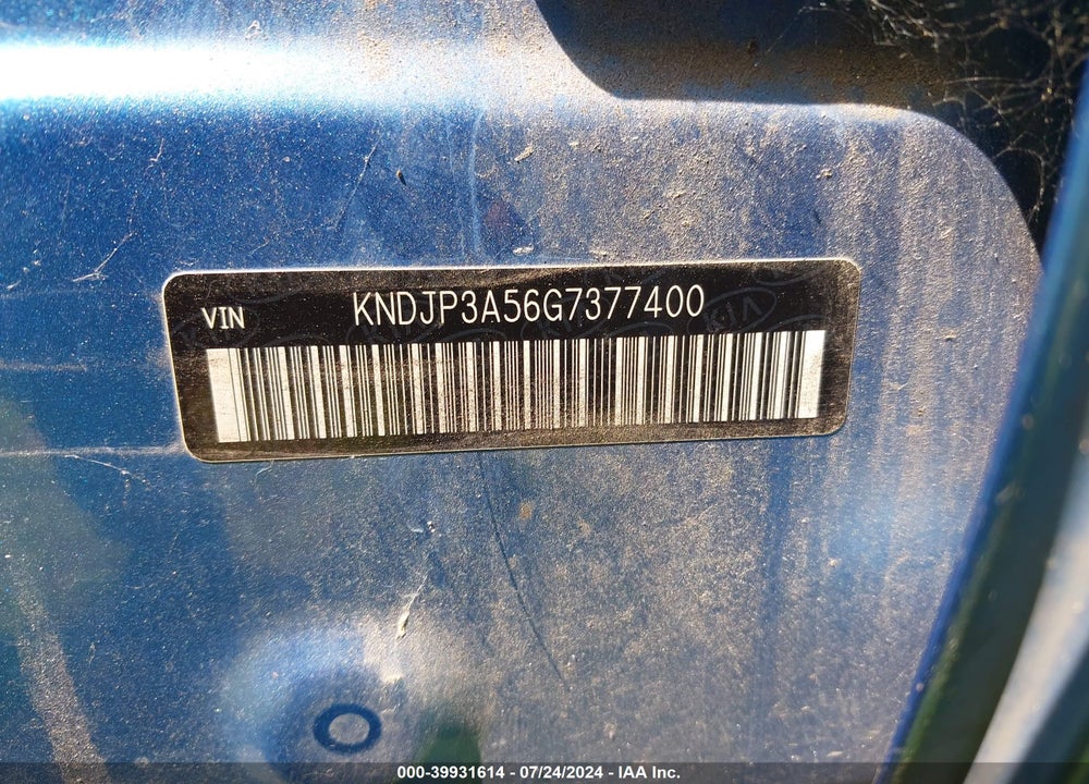 2016 KIA SOUL VIN: KNDJP3A56G7377400