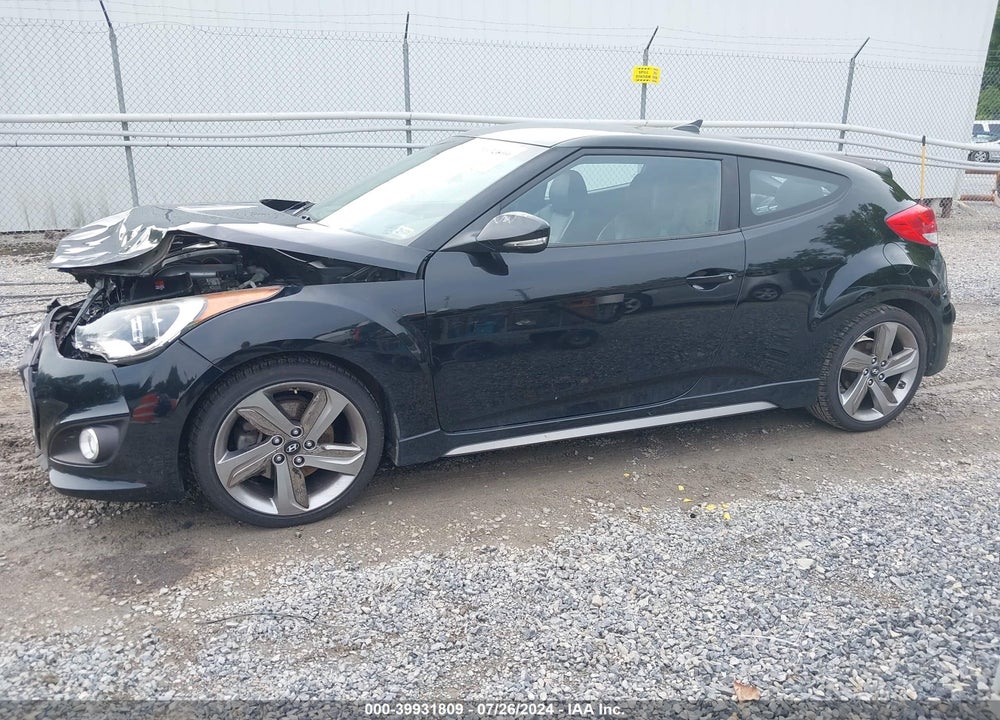 2013 HYUNDAI VELOSTER TURBO W/BLACK VIN: KMHTC6AE3DU130009
