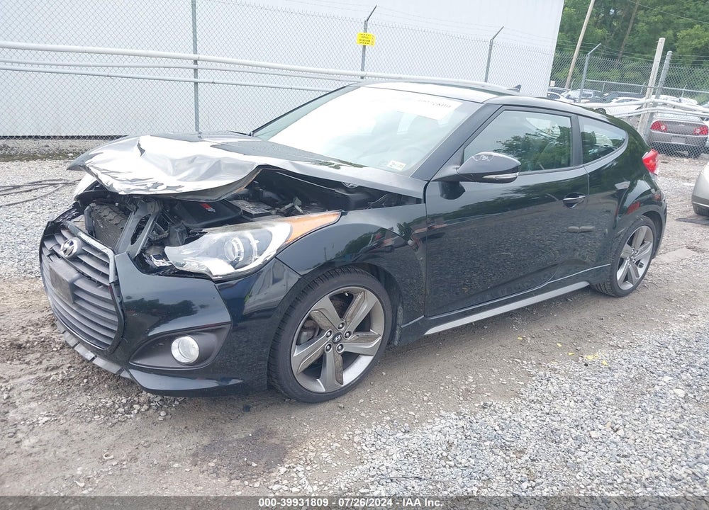 2013 HYUNDAI VELOSTER TURBO W/BLACK VIN: KMHTC6AE3DU130009