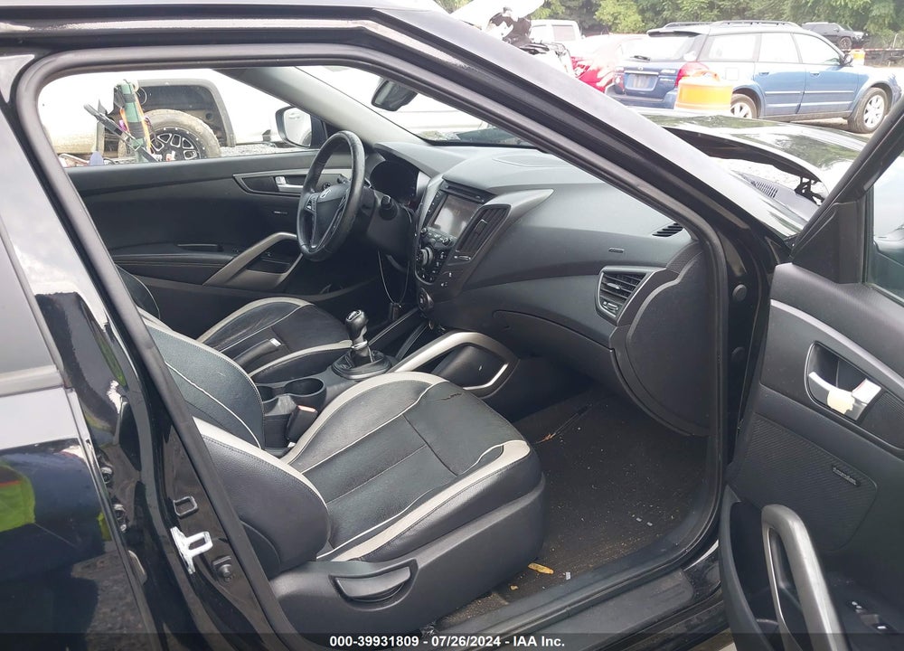2013 HYUNDAI VELOSTER TURBO W/BLACK VIN: KMHTC6AE3DU130009