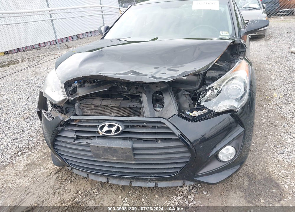 2013 HYUNDAI VELOSTER TURBO W/BLACK VIN: KMHTC6AE3DU130009