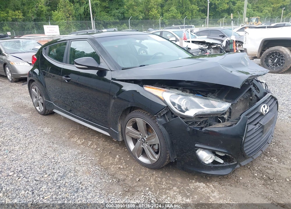 2013 HYUNDAI VELOSTER TURBO W/BLACK VIN: KMHTC6AE3DU130009