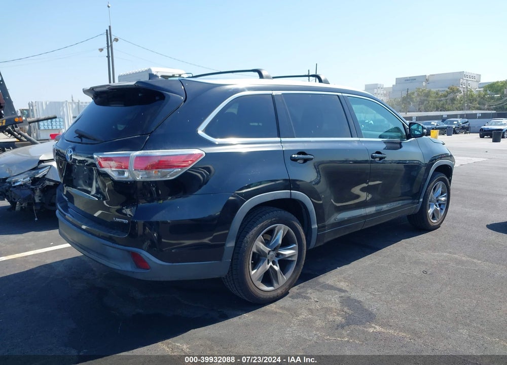2014 TOYOTA HIGHLANDER LIMITED V6 VIN: 5TDYKRFHXES010778