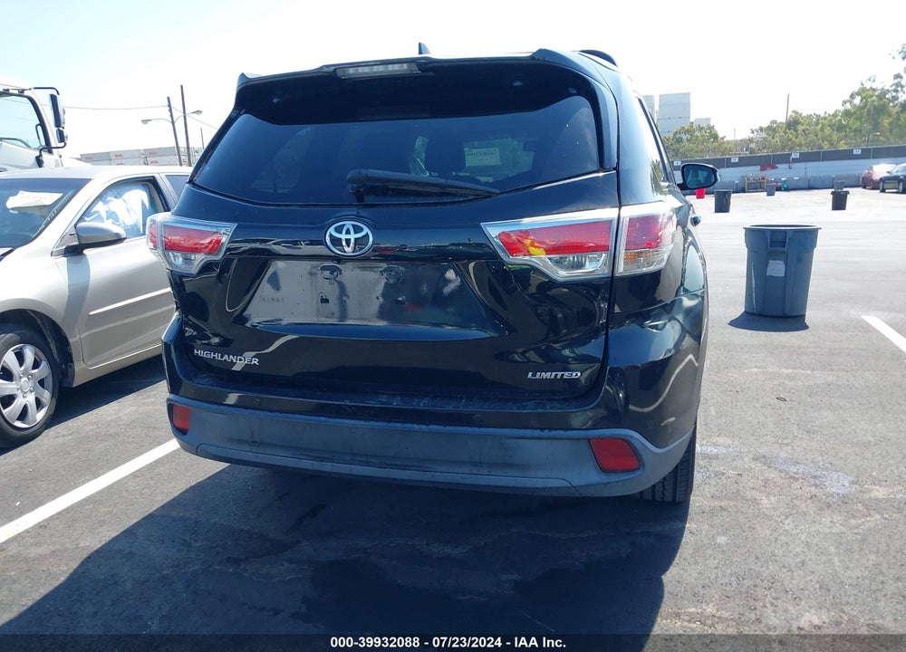 2014 TOYOTA HIGHLANDER LIMITED V6 VIN: 5TDYKRFHXES010778