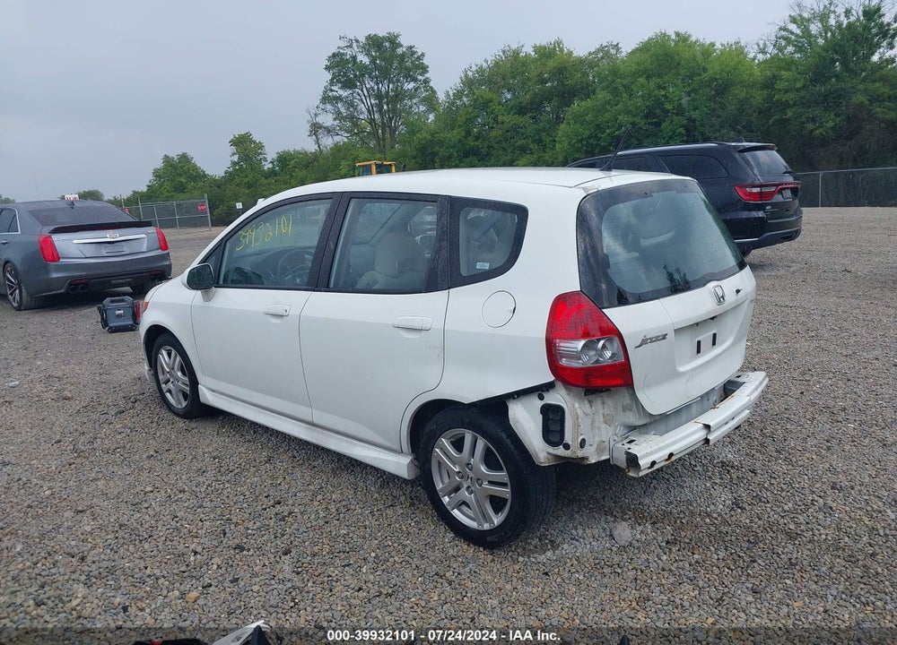 2007 HONDA FIT SPORT VIN: JHMGD38667S046247