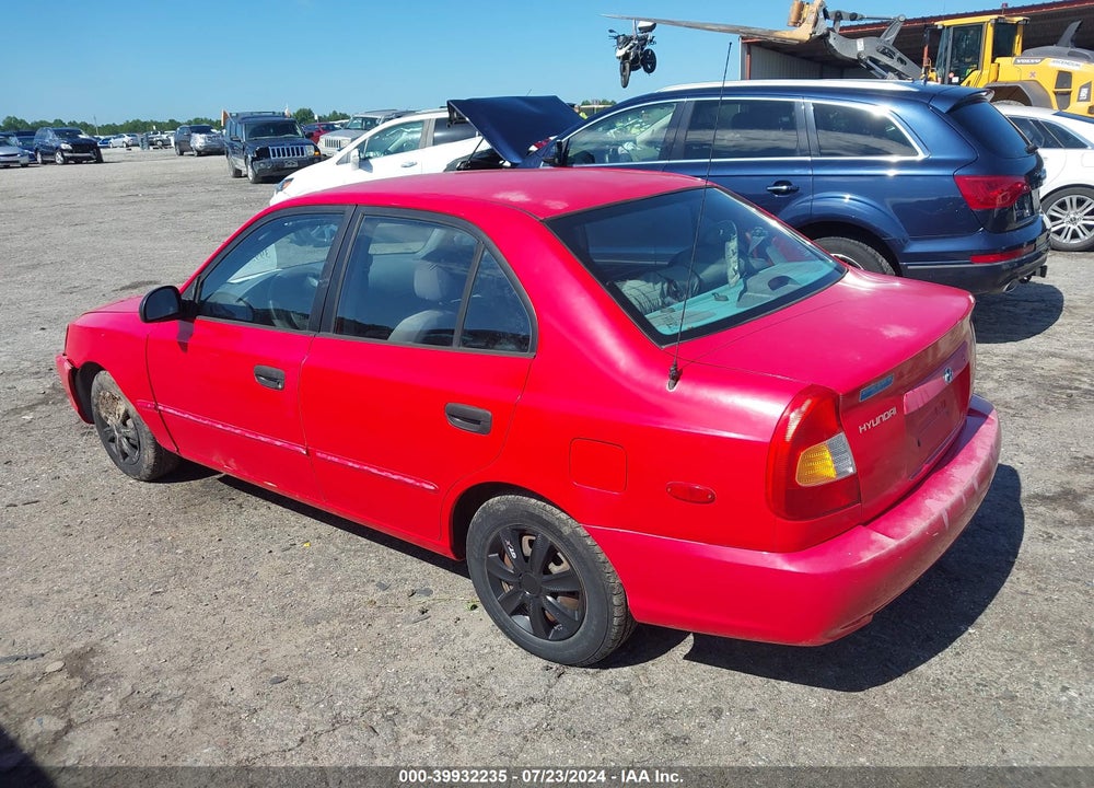 2002 HYUNDAI ACCENT GL VIN: KMHCG45C02U348181