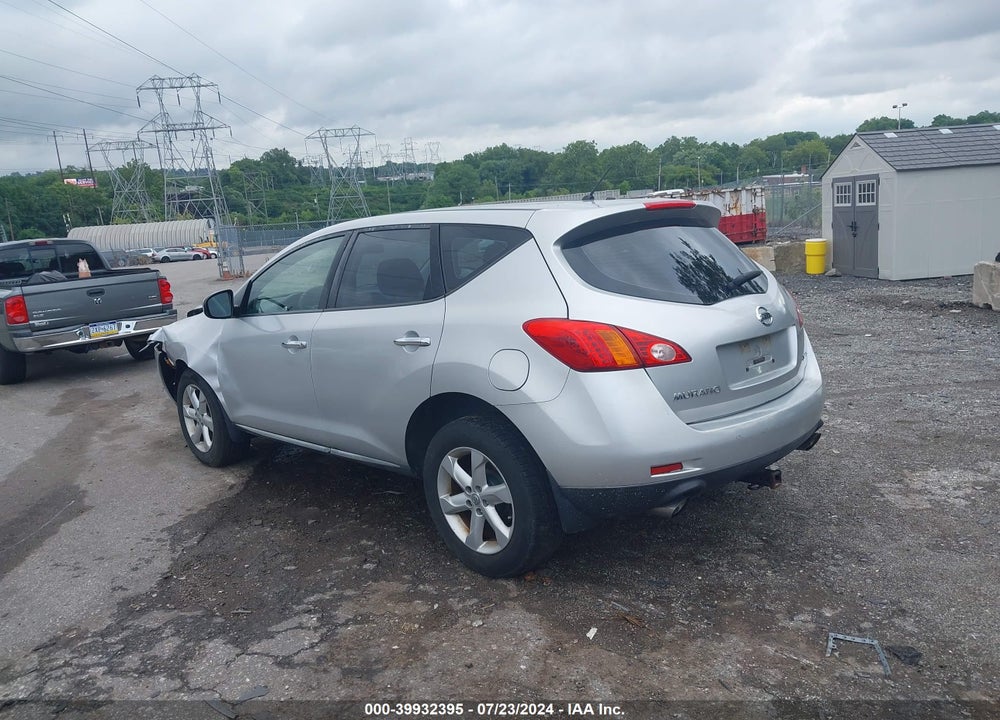 2009 NISSAN MURANO S VIN: JN8AZ18W59W205336