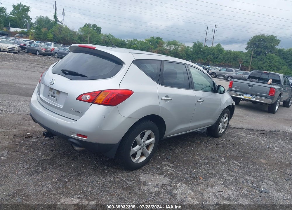 2009 NISSAN MURANO S VIN: JN8AZ18W59W205336