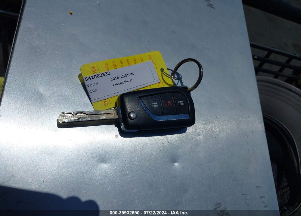 2016 SCION IM VIN: JTNKARJEXGJ504320