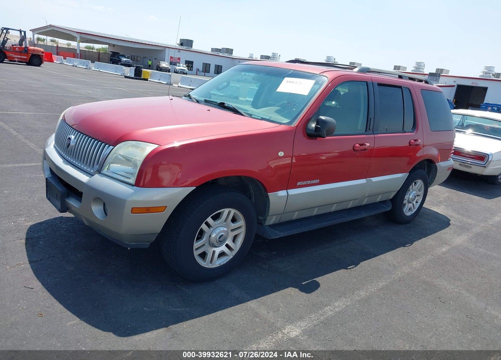 2002 MERCURY MOUNTAINEER VIN: 4M2ZU86W82ZJ38917