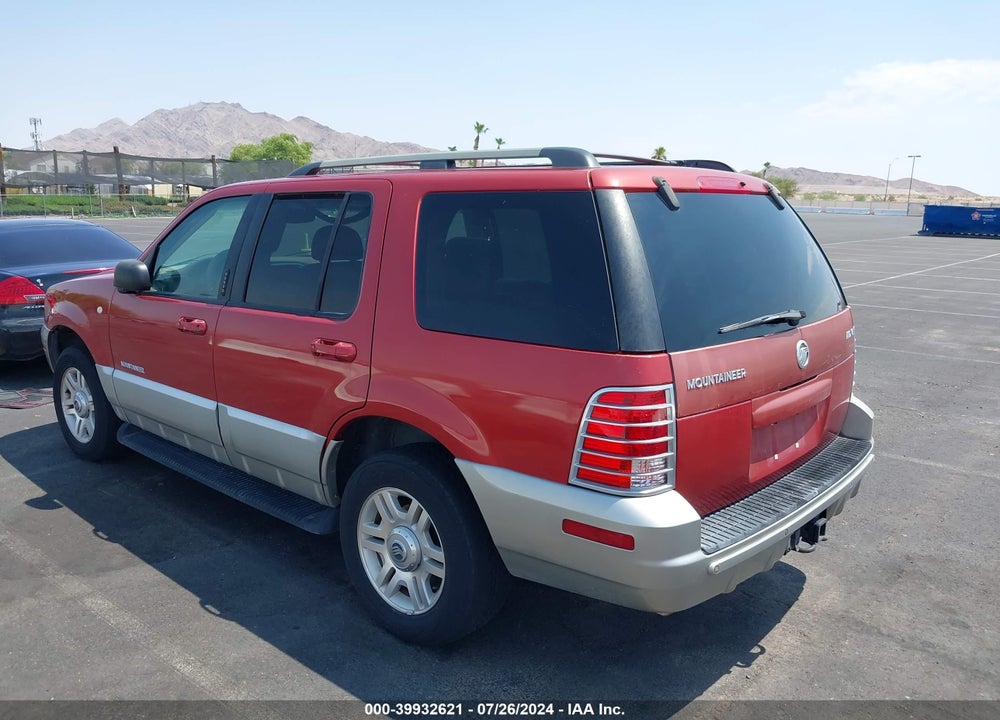 2002 MERCURY MOUNTAINEER VIN: 4M2ZU86W82ZJ38917