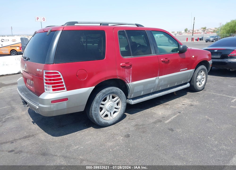 2002 MERCURY MOUNTAINEER VIN: 4M2ZU86W82ZJ38917