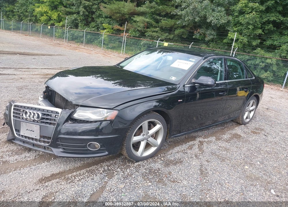2012 AUDI A4 2.0T PREMIUM VIN: WAUFFAFL7CA102228
