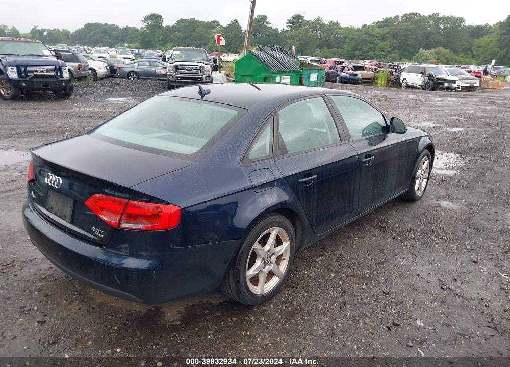 2009 AUDI A4 2.0T PREMIUM VIN: WAULF78K09A126311
