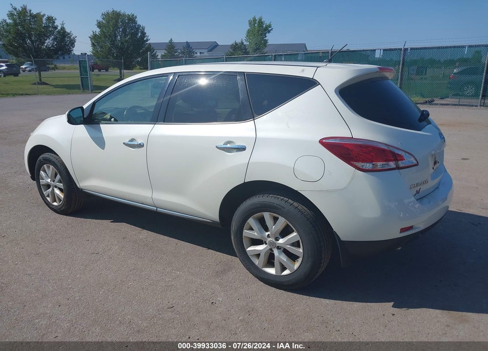 2012 NISSAN MURANO S VIN: JN8AZ1MW0CW202633