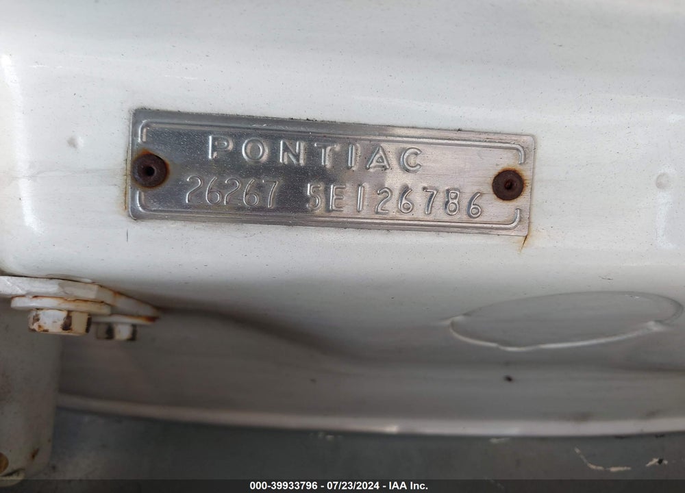1965 PONTIAC BONNEVILLE VIN: 262675E126786