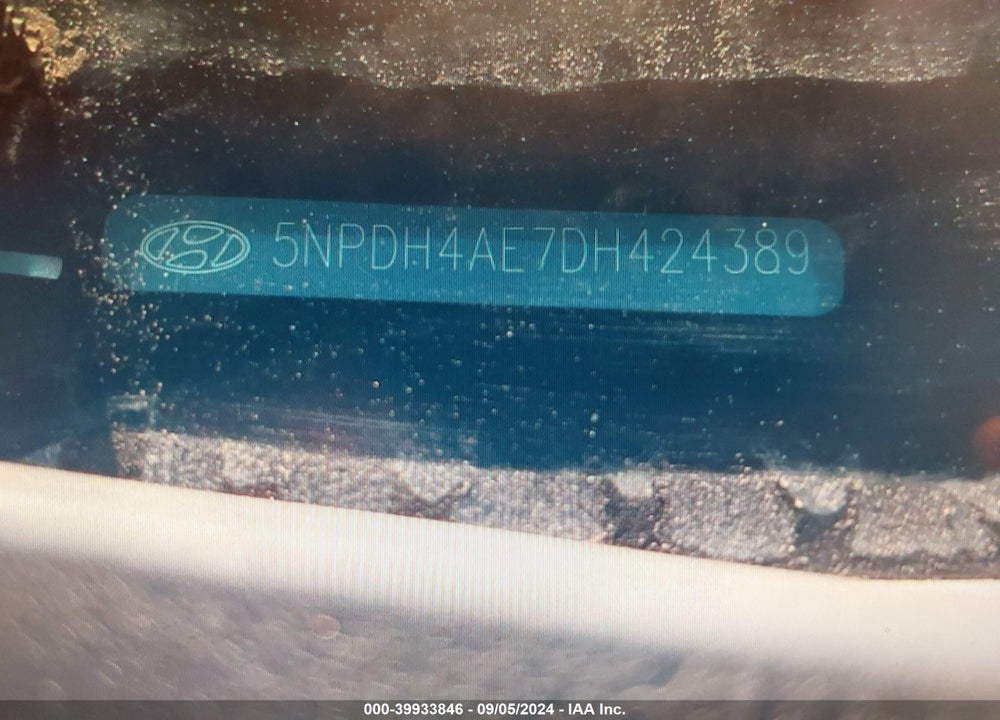 2013 HYUNDAI ELANTRA LIMITED VIN: 5NPDH4AE7DH424389