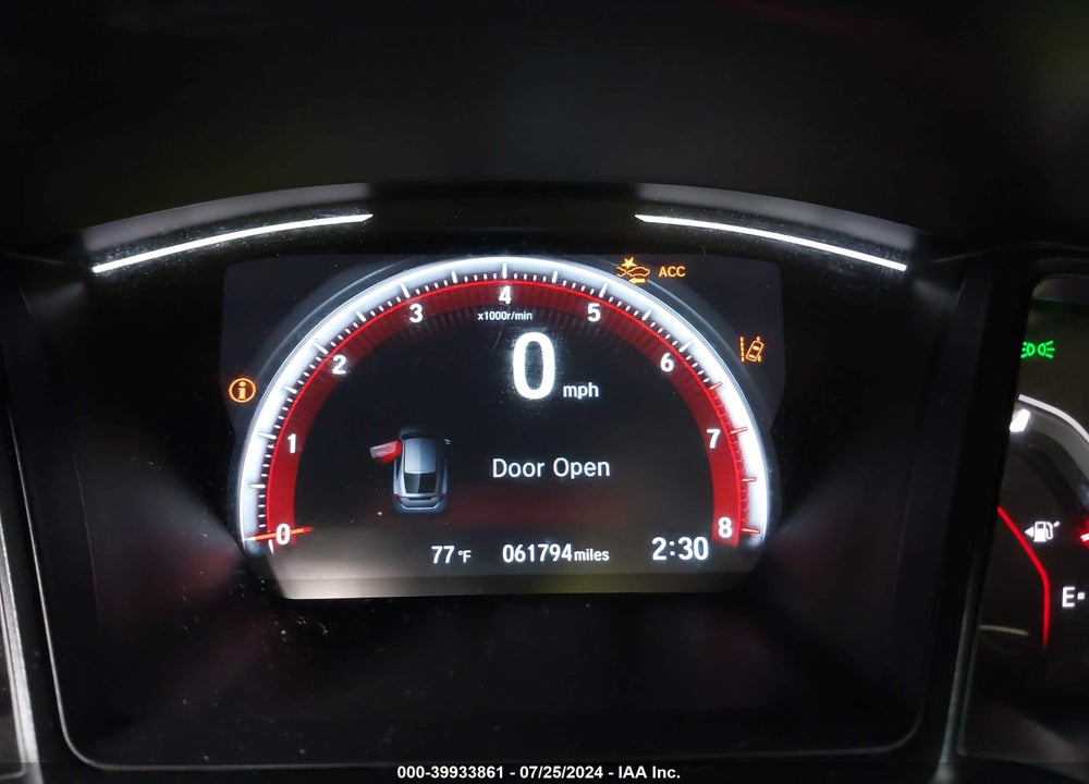 2019 HONDA CIVIC SPORT VIN: SHHFK7G47KU201547