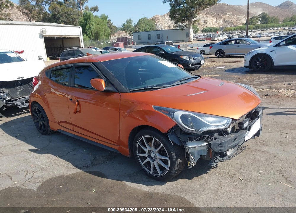 2014 HYUNDAI VELOSTER TURBO W/BLACK VIN: KMHTC6AE5EU184395