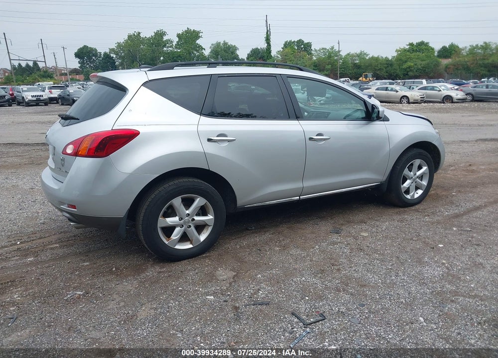 2009 NISSAN MURANO SL VIN: JN8AZ18W59W214005