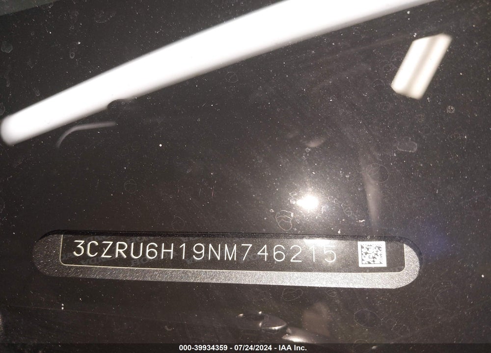 2022 HONDA HR-V AWD SPORT VIN: 3CZRU6H19NM746215