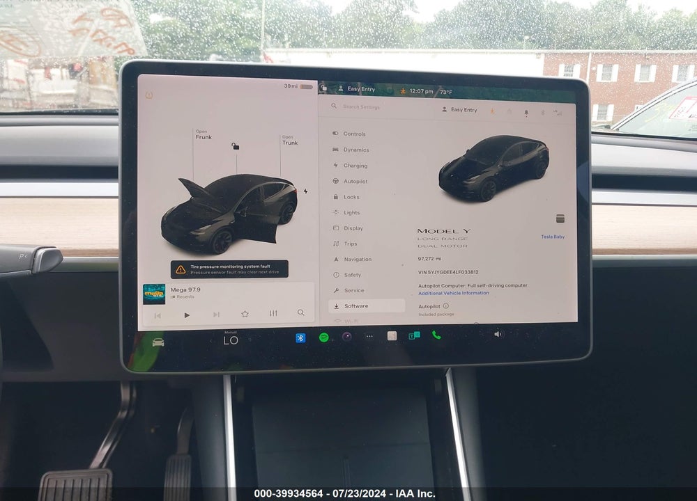 2020 TESLA MODEL Y LONG RANGE DUAL MOTOR ALL-WHEEL DRIVE VIN: 5YJYGDEE4LF033812