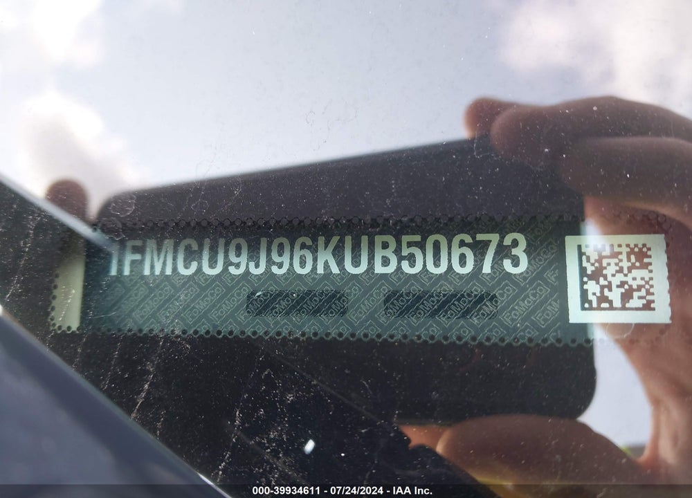 2019 FORD ESCAPE TITANIUM VIN: 1FMCU9J96KUB50673