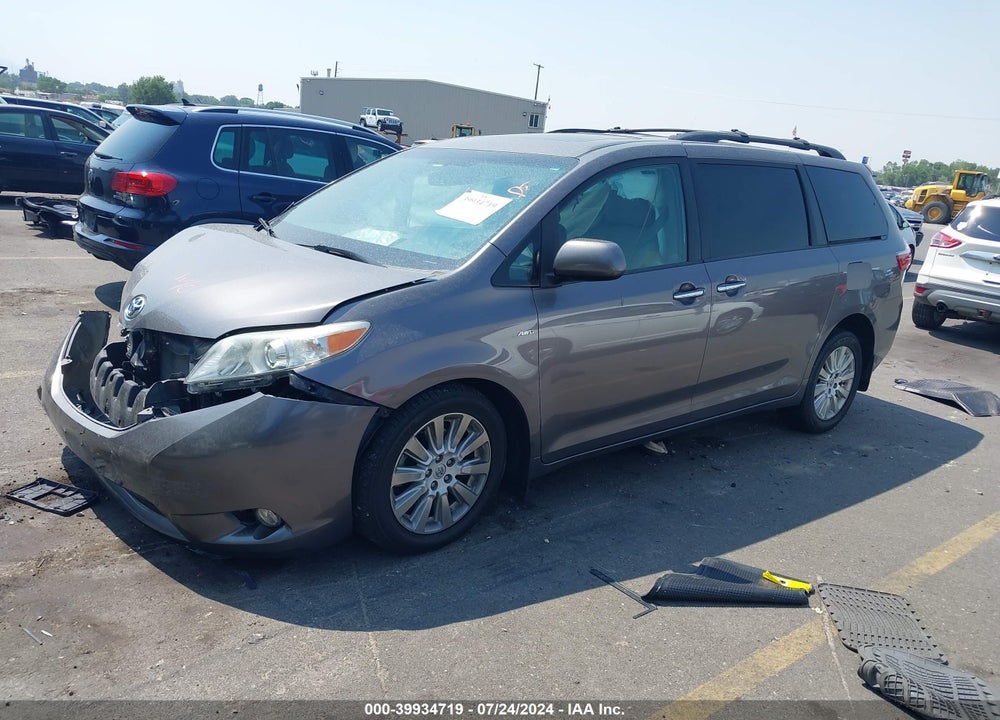 2016 TOYOTA SIENNA XLE 7 PASSENGER VIN: 5TDDK3DC2GS144920